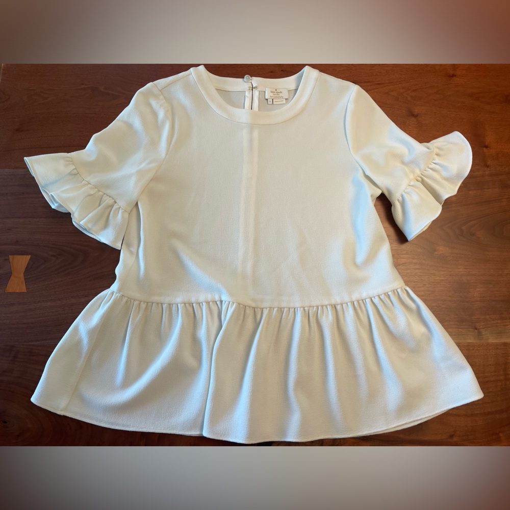White Ruffle Top